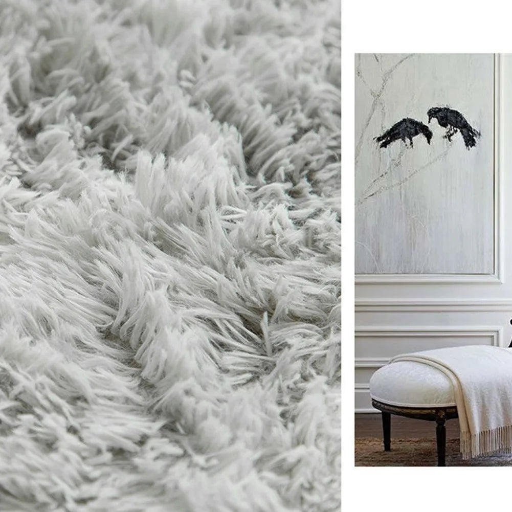 40/60/80cm Small Round Shaggy Rug Soft Anti-Skid Mat Living Room Bedroom Carpet Home Decor Winter Colorful Tie Dye Print Rugs