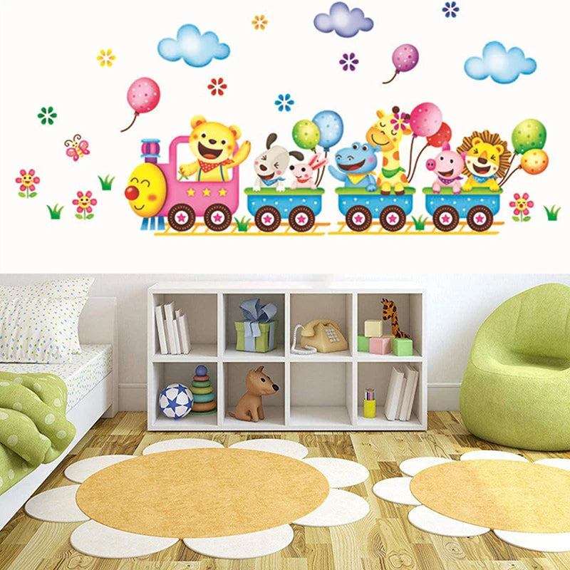 Train Wall Sticker Poster Baby House Mural DIY Hot Sell for Kids Room Home Decor Nursery Wall Decal Children
