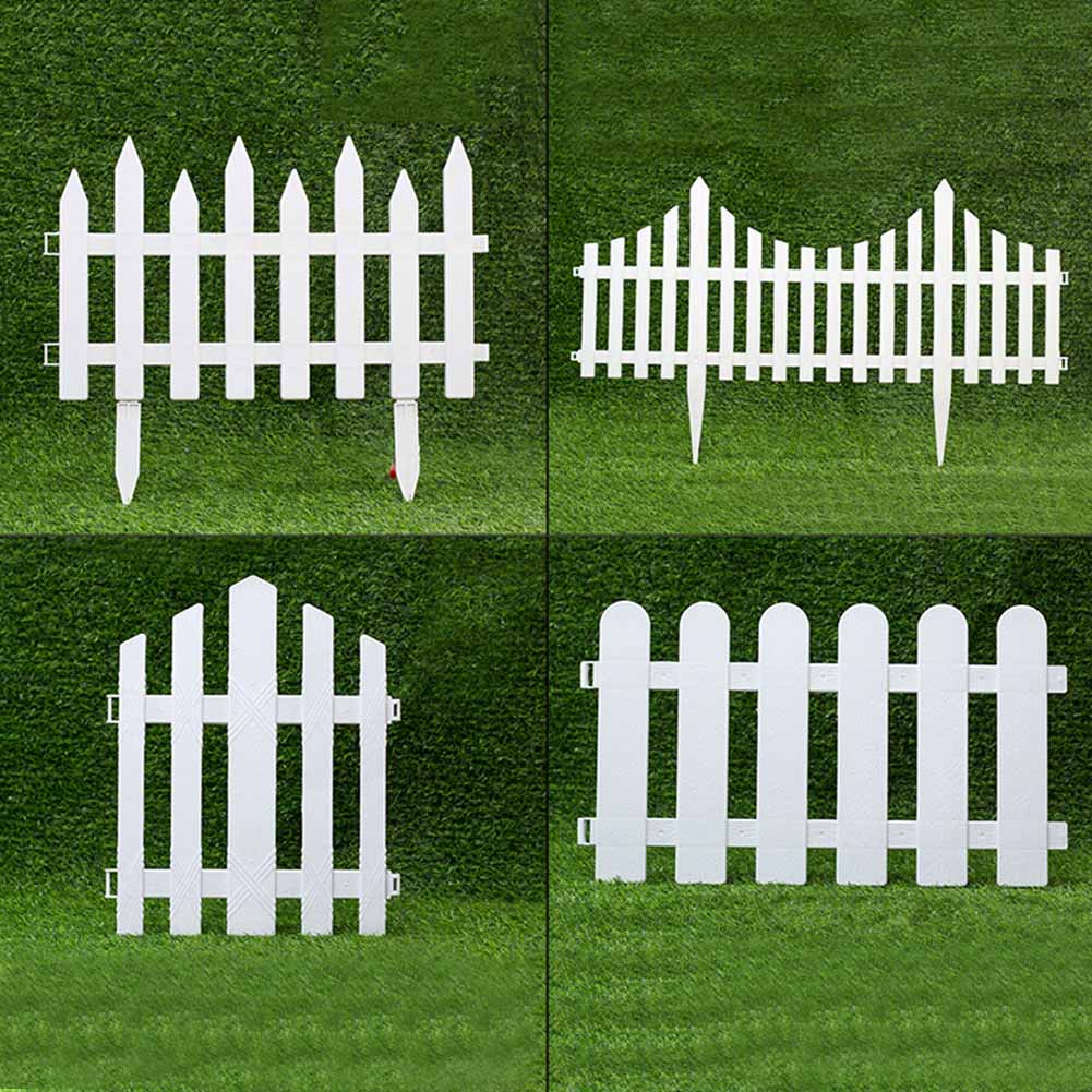 Hot Sale White PVC Plastic Fence European Style For Garden Driveway Gates Christmas Tree Fencing Trellis Gates Garden Building