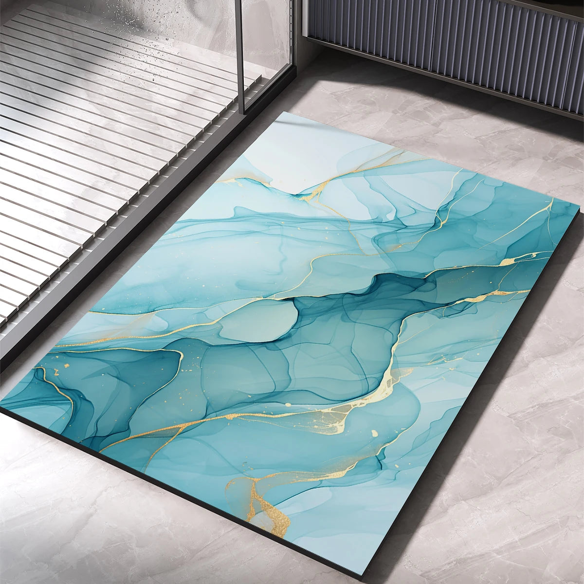 Luxury Bath Mat Bathroom Rug Super Absorbent Foot Floor Mats Quick Dry Non-Slip Shower Pad Toilet Carpet Entrance Doormat