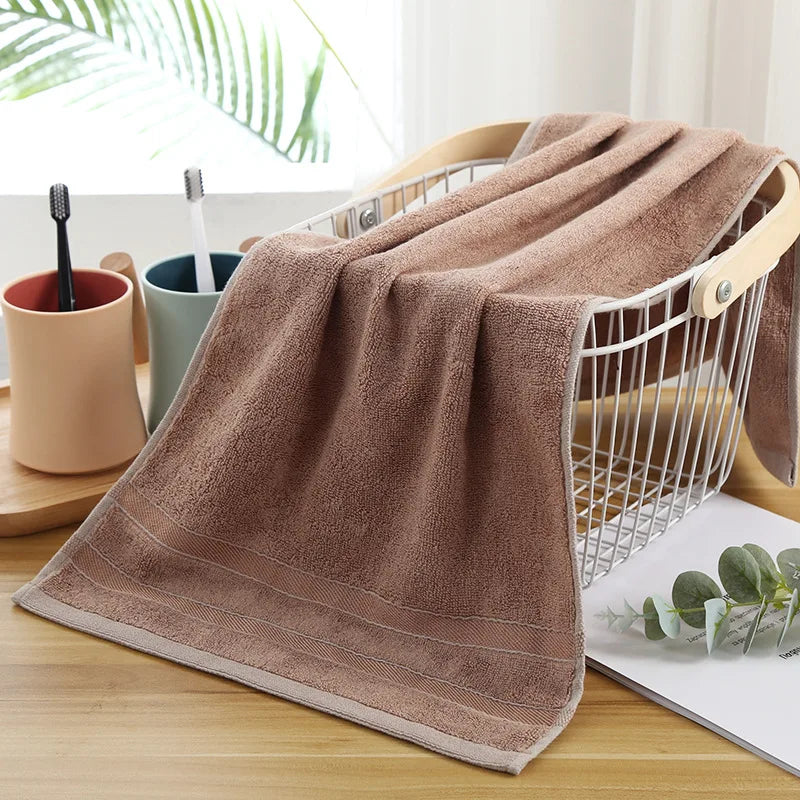1 PC Premium Bamboo Cotton Hand Towel - Natural Sustainable Hypo-Allergenic High Absorbent Super Soft Luxury for Home