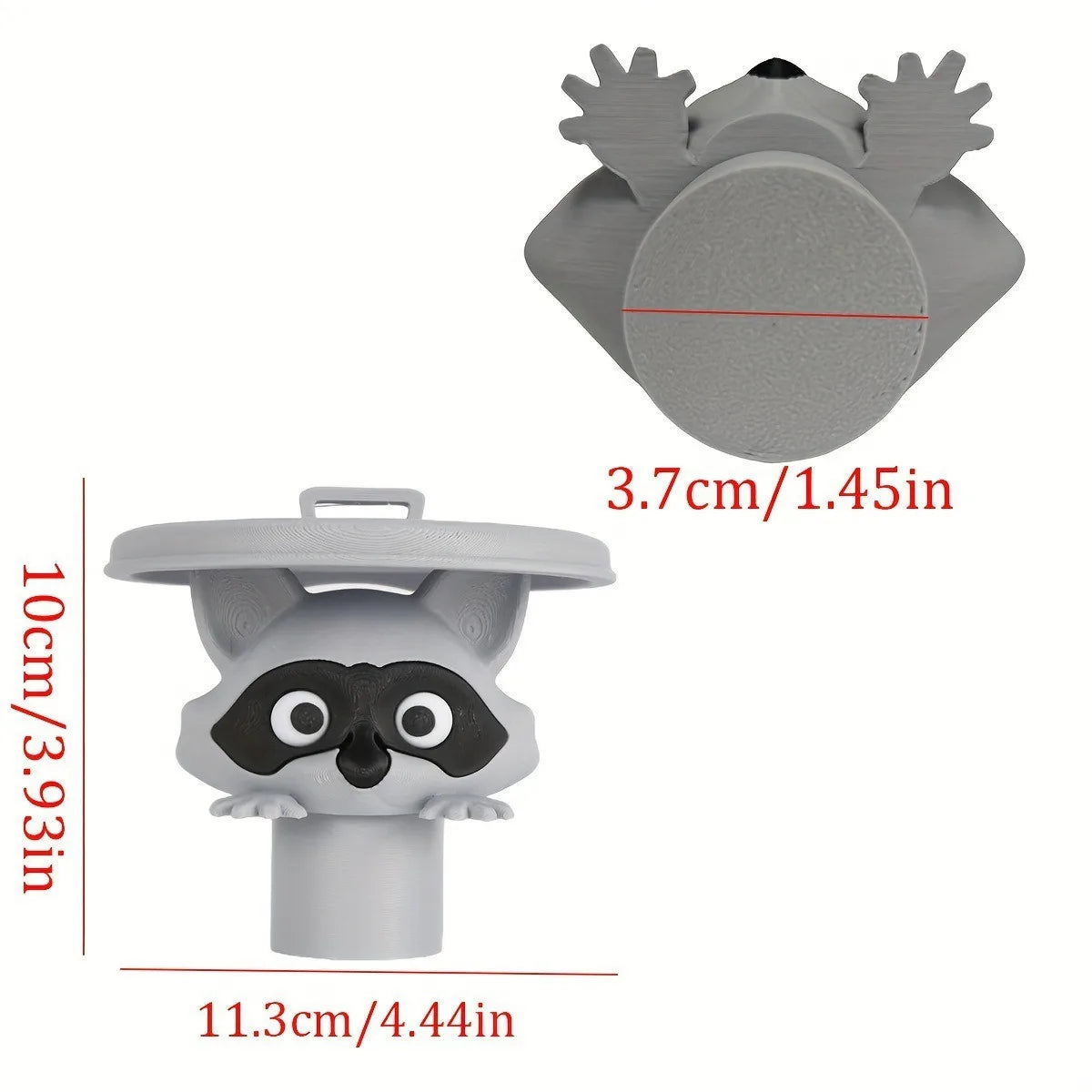 3D Printed Raccoon Toilet Paper Holder Adorable Playful Bathroom Decor with Lid Ideal Gift for Humor Lovers