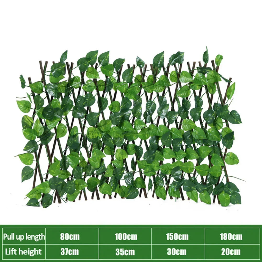 New Garden Screening Expanding Trellis Privacy Screen Hedged Artificial Faux Ivy Leaves Wooding Fence For Garden Buildings