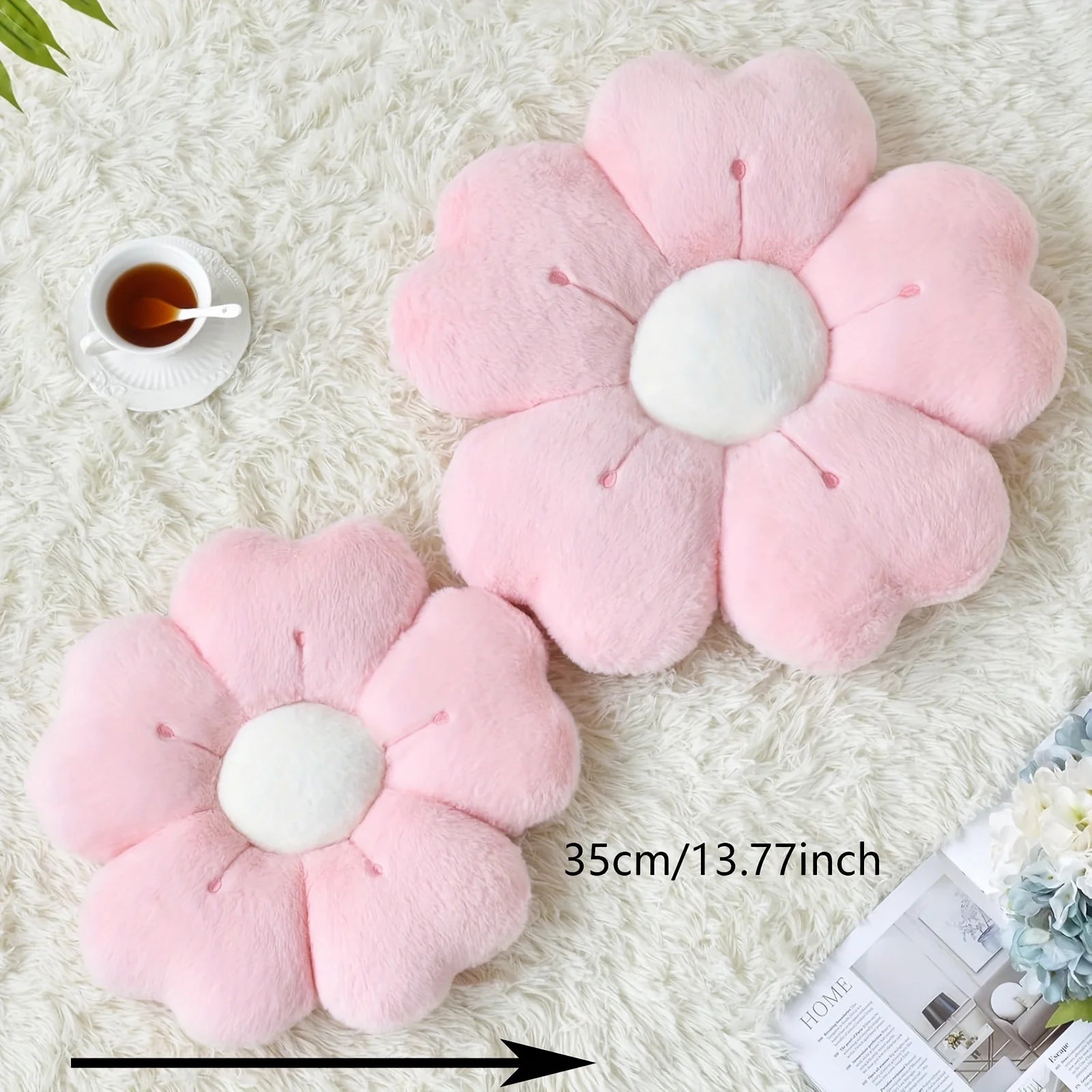 Flower-Shaped Plush Throw Pillow - Comfortable and Cute Mattress and Sofa Decor Cushion, Chair Cushion floor cushion
