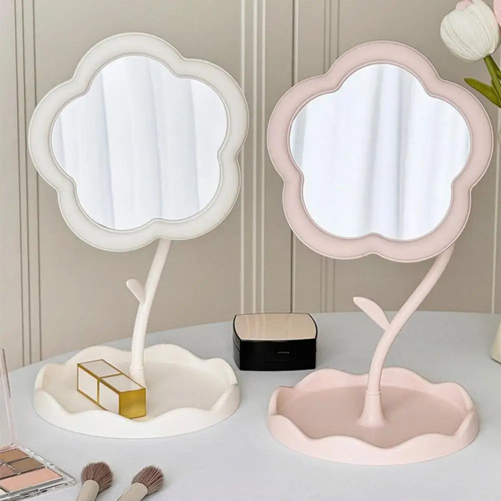 Desktop Makeup Mirror Dormitory Bedroom Rotating Make Up Mirror Sunflower Shaped Looking Glass Home Decoration Dressing Glass