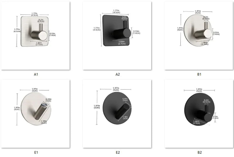 Self-adhesive Bathroom Hook Towels Rack Wall Stickers Steel Hooks For Wall Glue Adhesive Hanger Robe Shower Accessories