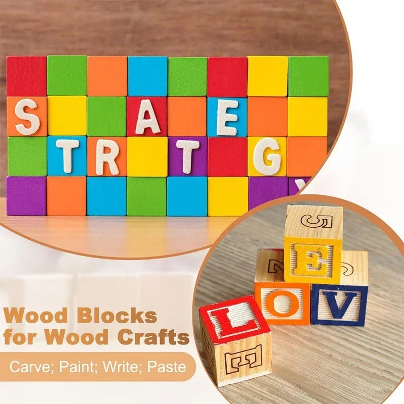 50/100pcs 20/25/30mm Unfinished Wooden Cubes, Blank Wood Blocks for DIY Craft, Painting, Baby Shower, Puzzle Making, Home Decor