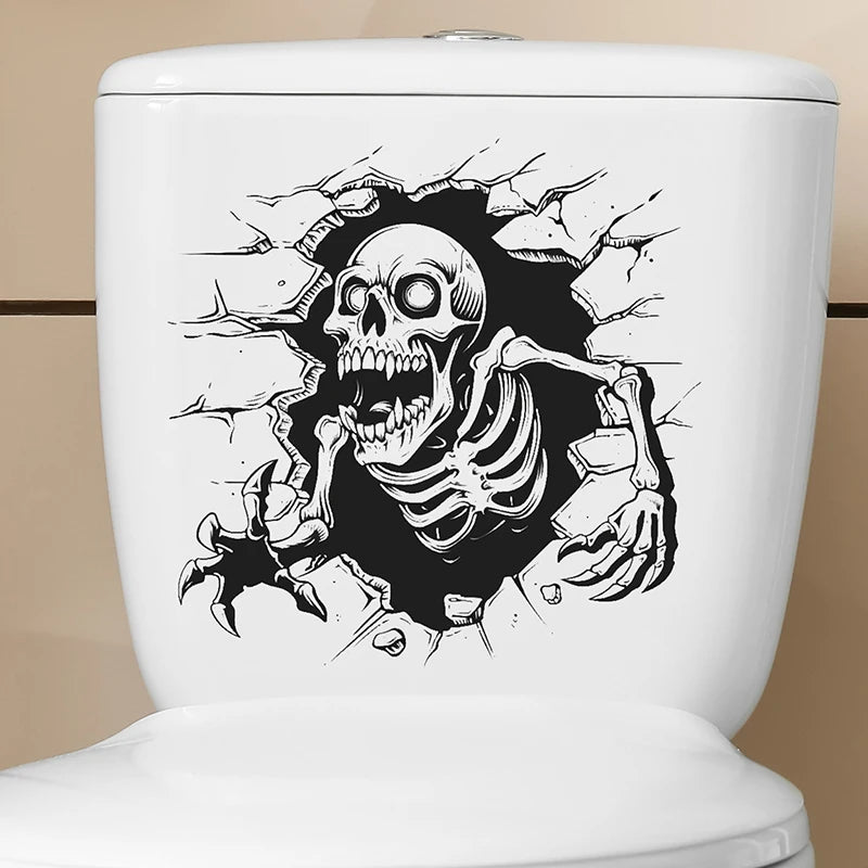 Halloween 3D Floor Wall Stickers Scary Ghost Removable Interior Decoration Scary Atmosphere Bar Party Spooky Decoration Props