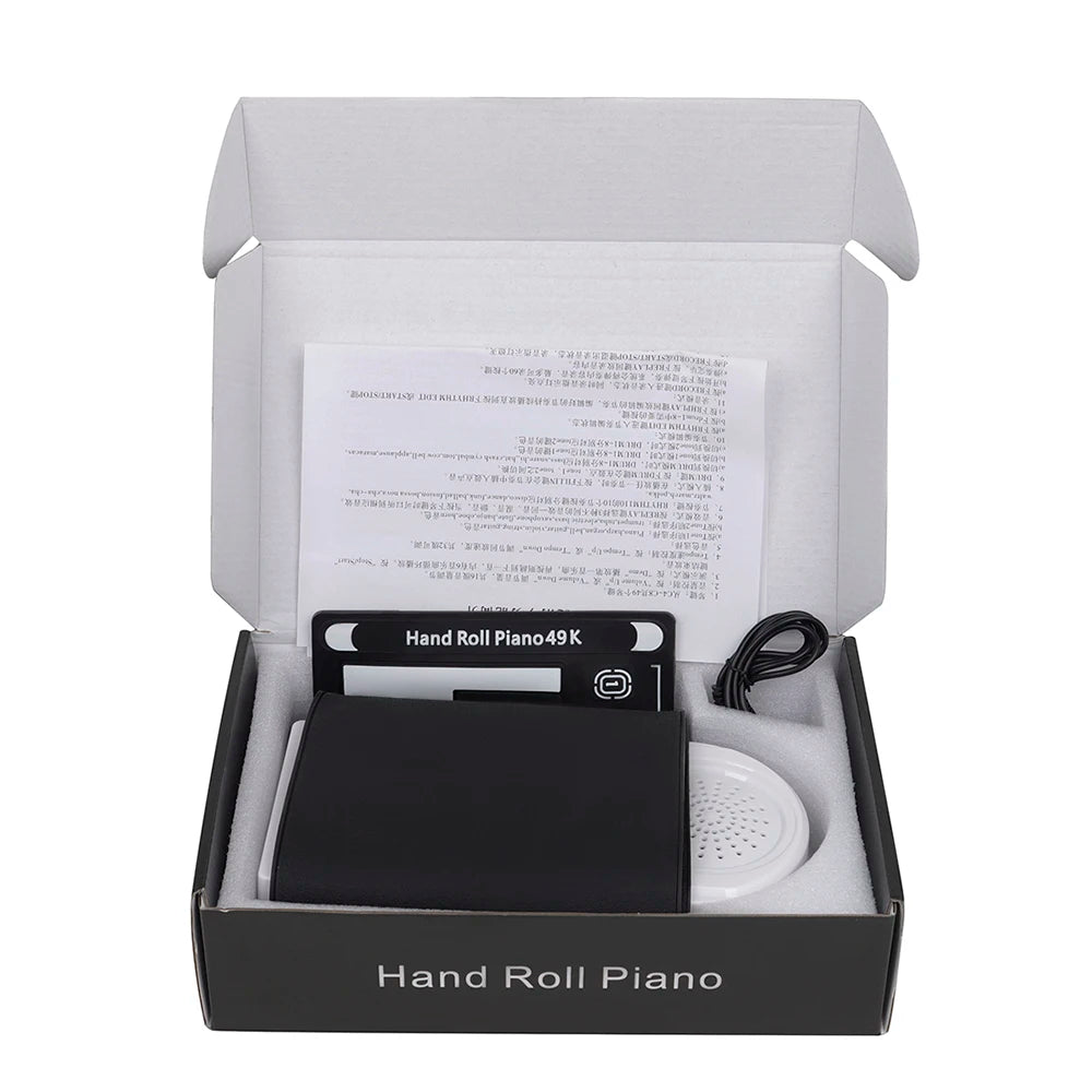 49 Keys Hand Roll Piano Portable Foldable Colorful Keyboard Hand Roll Electric Piano Rainbow Key Rechargeable Kids Child Gift