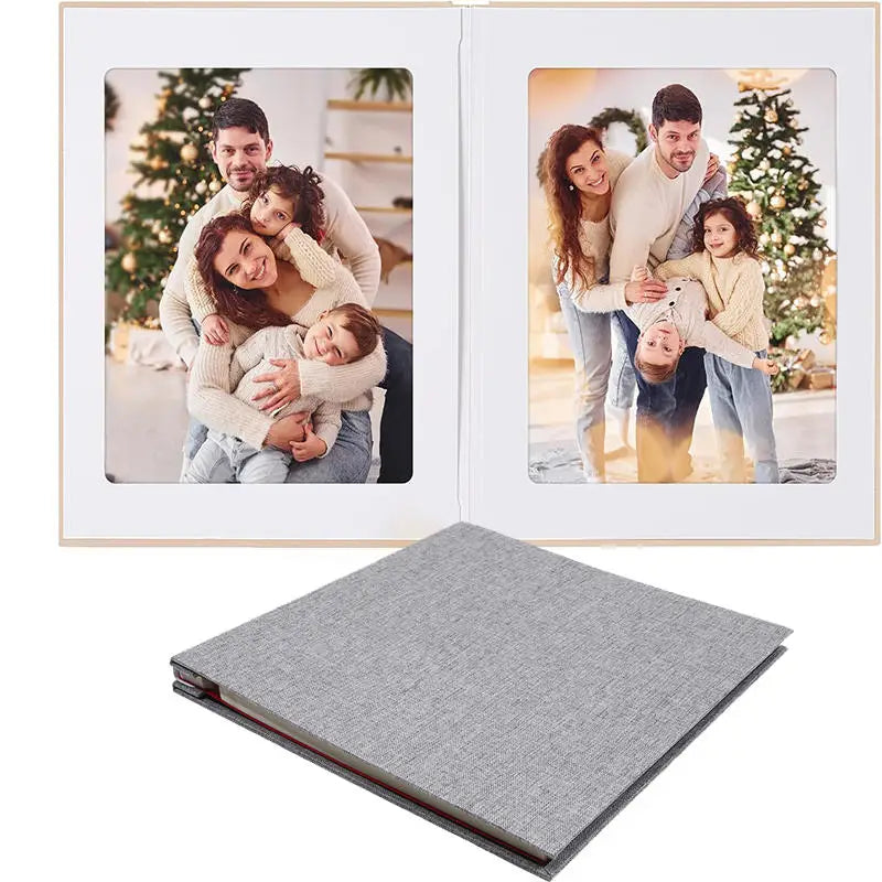 Linen Self-adhesive Film DIY Photo Album 16 Inch Solid Color 20 Page Family Wedding Anniversary Photo Collection Sticky Albums