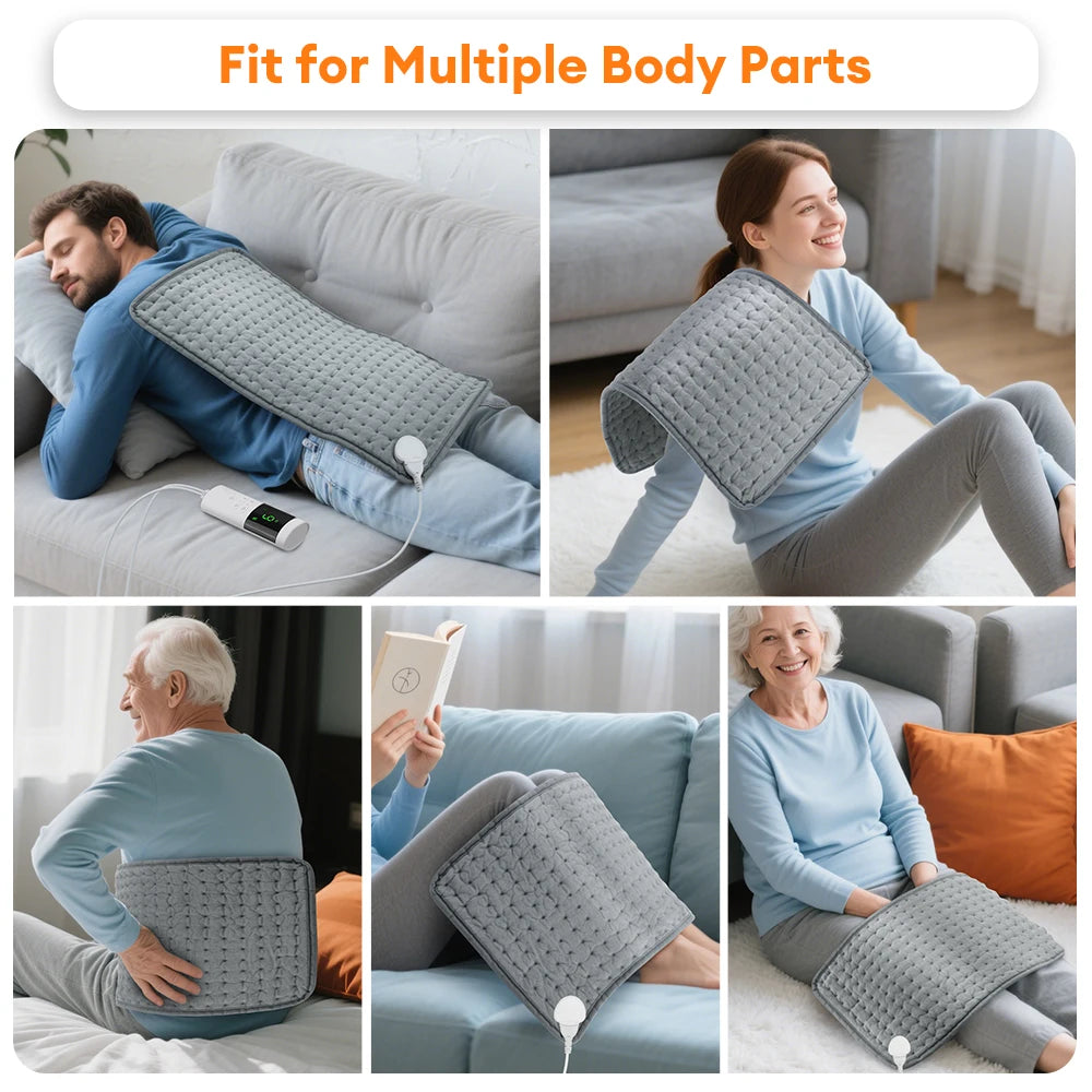 Electric Heating Pad for Back Portable Heater Period Cramps Care Shoulder Abdomen Legs Warming Blanket Office Home Camping Mat