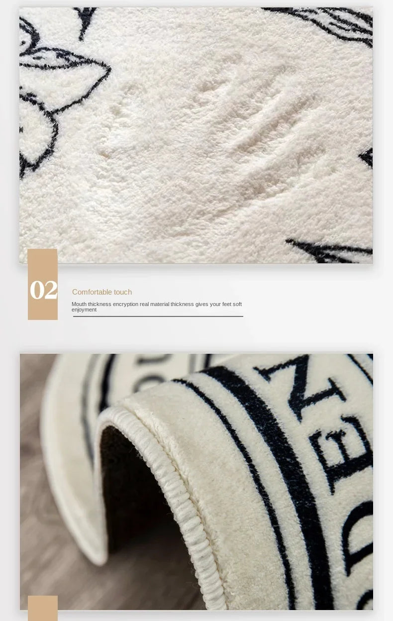 Ins Style Bath Floor Mats Non Slip Stain-resistant Carpets Living Room Bedroom Rugs Absorbent Cashmere Mats