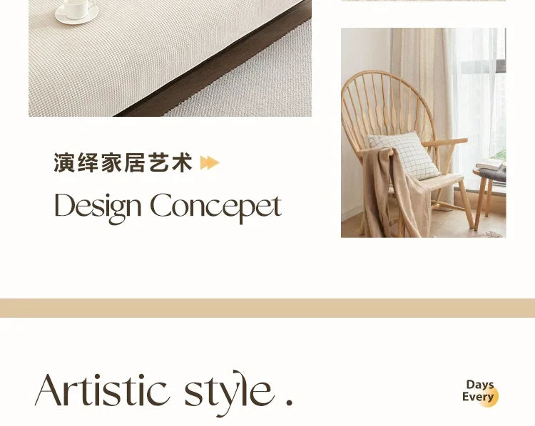 Jacquard Sofa Mat Cover Solid Color L-shaped Sofa Towel Water Repellent Anti-Slip Couch Slipcovers for Living Room Hotel