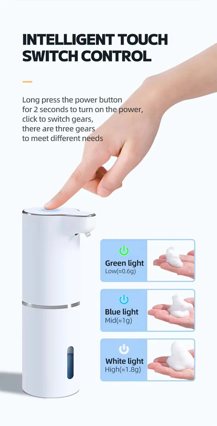 300ML Upgrade Intelligent Induction Touchless ABS Plastic Electric Automatic Sense Foam Soap Dispenser Hand Dish Washing Machine