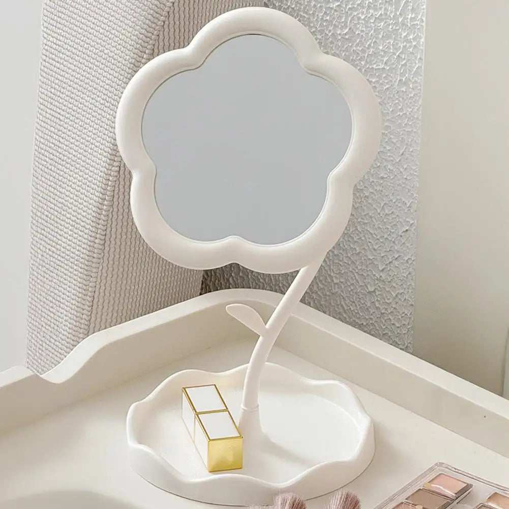 Desktop Makeup Mirror Dormitory Bedroom Rotating Make Up Mirror Sunflower Shaped Looking Glass Home Decoration Dressing Glass