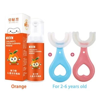 360 Degree U-Shaped Toothbrush BPA Free For Kids 2-12 Years Old Children's oral cleaning toothbrush brushing tool