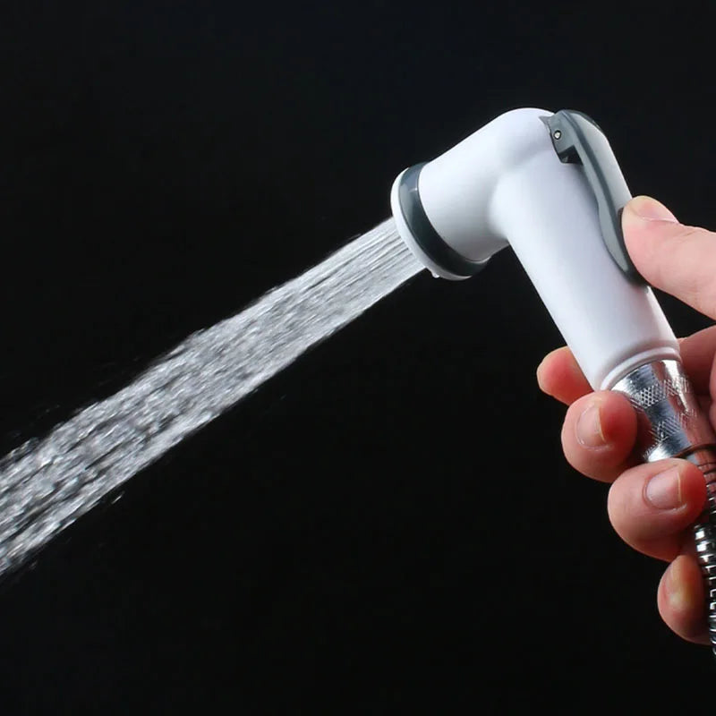 White Plastic Toilet Bidet Spray Gun Two Modes Cleaners Shower Head Sprinklers Flushing Sprayer Head Toilet Bathroom Accessories