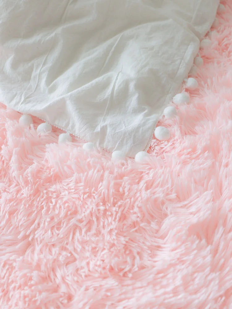 Kids Carpet Girl Rainbow Colors Carpets For Living Room Large Push Soft Bedroom Rugs Bedside Children's Room Floor Cute Mats
