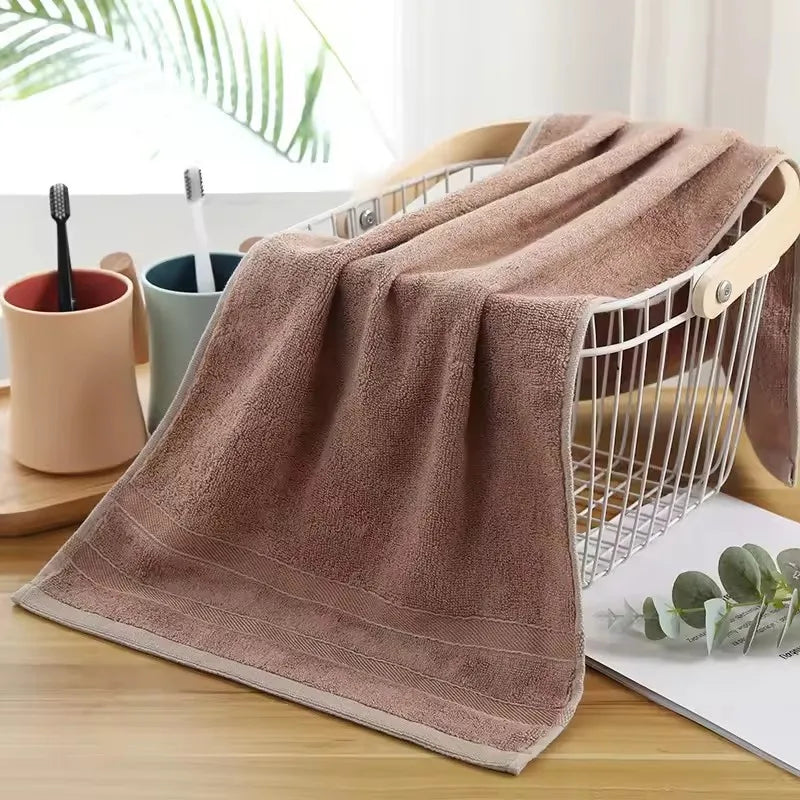 1 PC Premium Bamboo Cotton Hand Towel - Natural Sustainable Hypo-Allergenic High Absorbent Super Soft Luxury for Home
