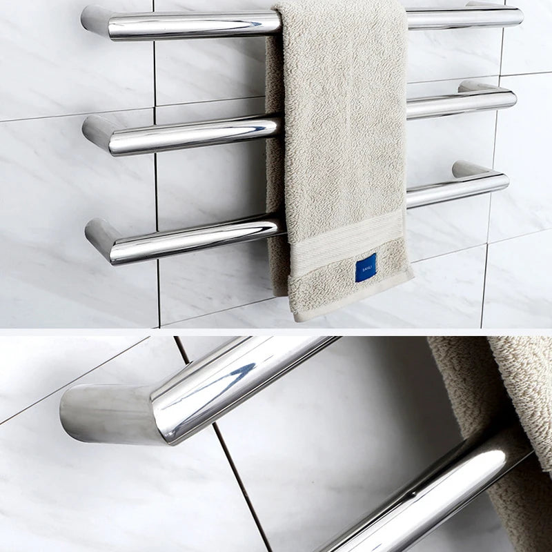 Household Smart Thermostatic Towel Radiator.Hotel Electric Towel Rail.Hidden Cable Towel Dryer.Stainless Steel Bath Towel Warmer