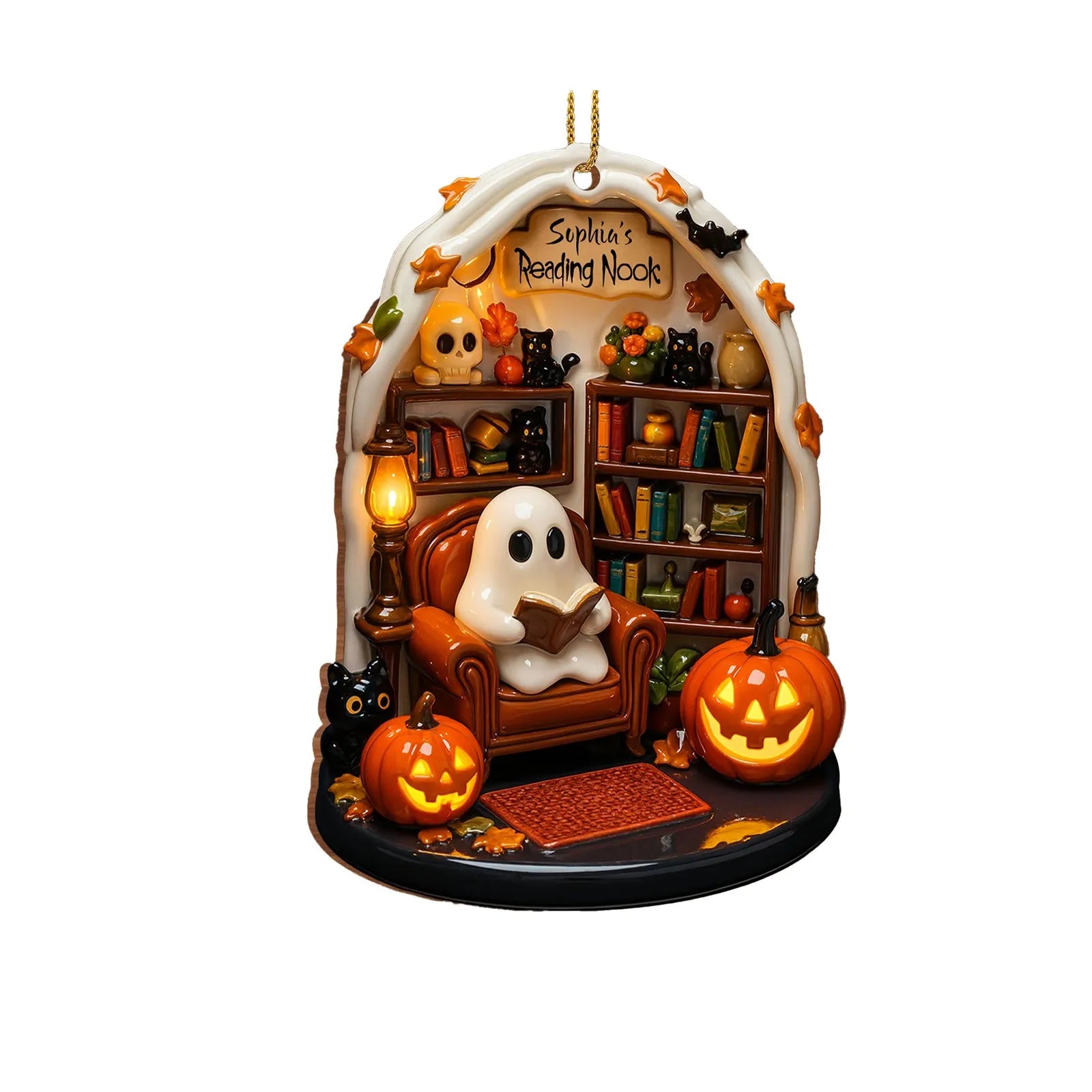 Halloween Read Ghost Ornaments 2d Flat Acrylic Hanging Decoration Halloween Night Decoration Indoor Home Festival Decor
