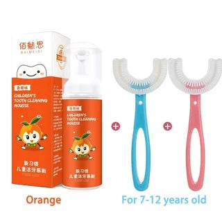 360 Degree U-Shaped Toothbrush BPA Free For Kids 2-12 Years Old Children's oral cleaning toothbrush brushing tool