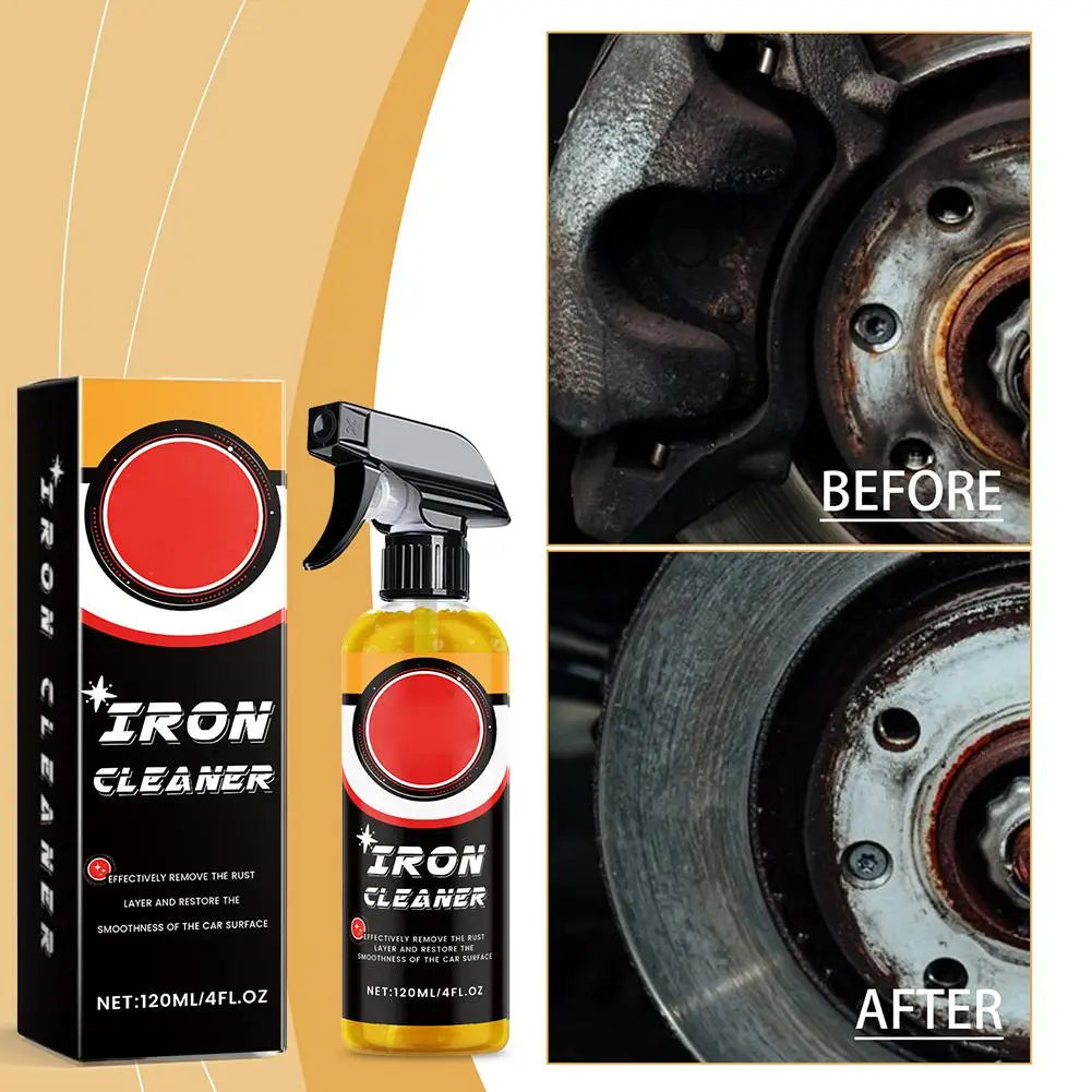 Rust Remover Spray 120ml Car Iron Remover Spray Long-lasting Auto Detailing Cleaner Automobile Maintenance Supplies For Bod N2O2