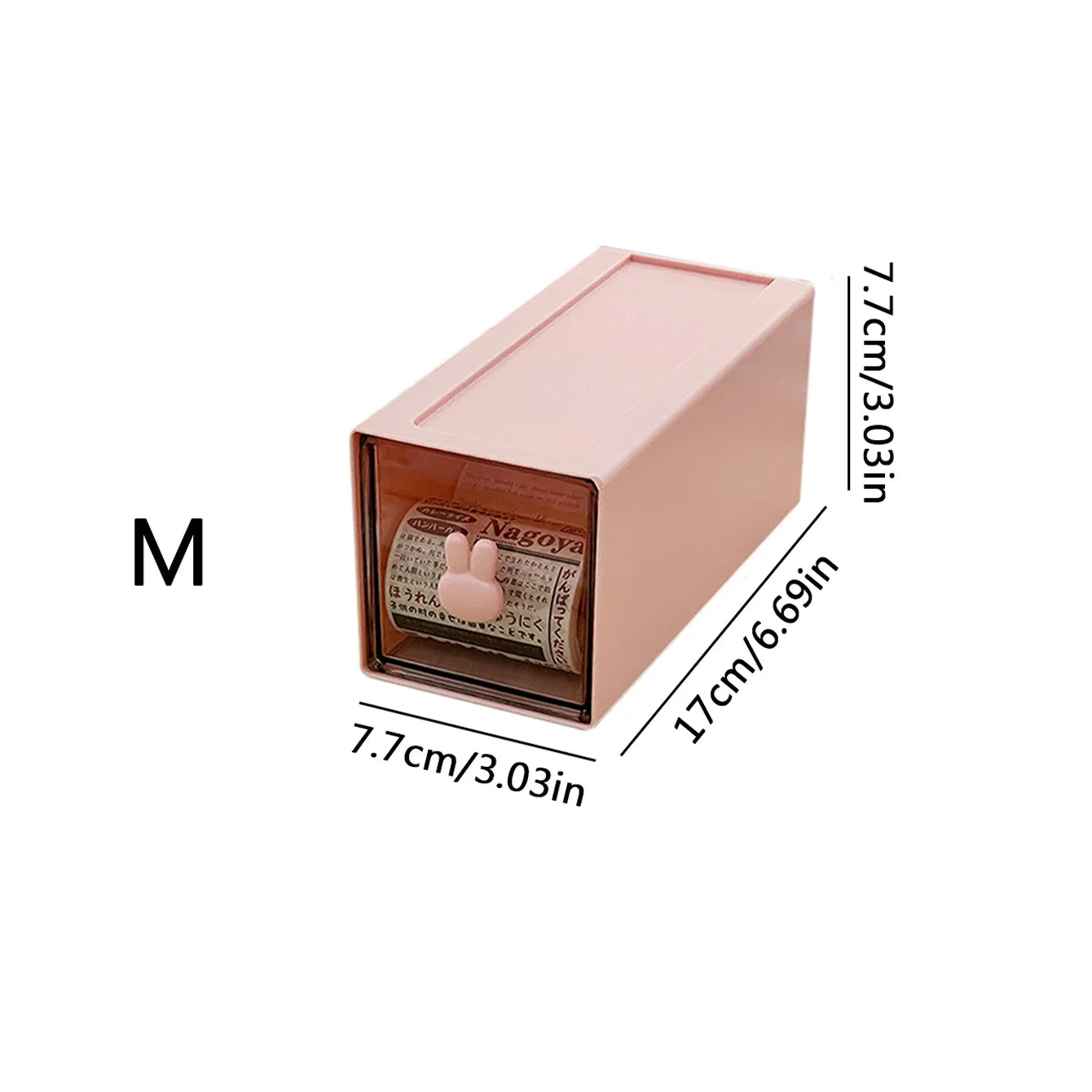 Rabbit Kawaii Desktop Organizer Office Transparent Drawer Student Desk Stationery and Sundry Storage Shelf Pen Holder Stationery