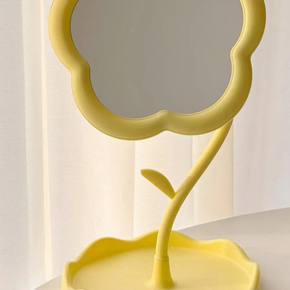 Desktop Makeup Mirror Dormitory Bedroom Rotating Make Up Mirror Sunflower Shaped Looking Glass Home Decoration Dressing Glass