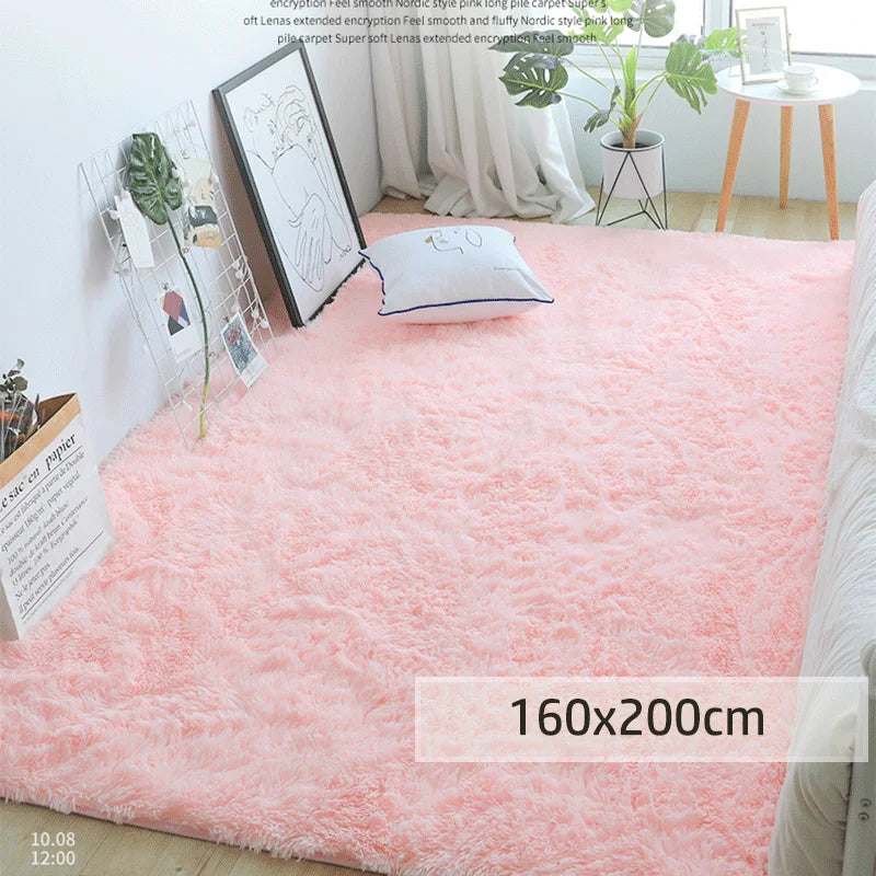 Kids Carpet Girl Rainbow Colors Carpets For Living Room Large Push Soft Bedroom Rugs Bedside Children's Room Floor Cute Mats