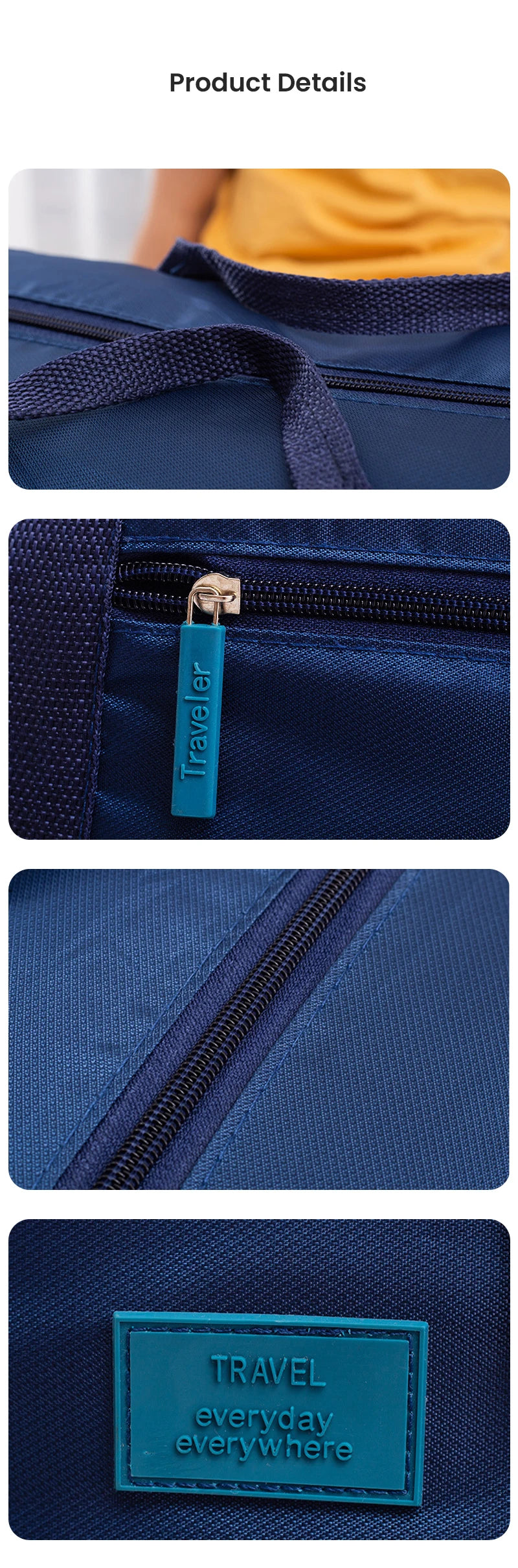 Lightweight Foldable Travel Duffel Bag: Unisex Tote Carry-On Luggage for Weekenders & Overnight Stays