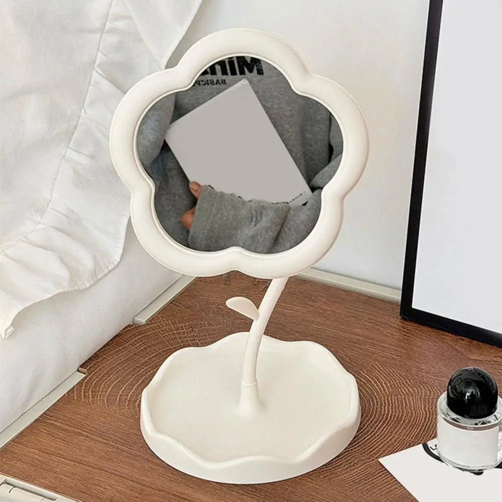Desktop Makeup Mirror Dormitory Bedroom Rotating Make Up Mirror Sunflower Shaped Looking Glass Home Decoration Dressing Glass