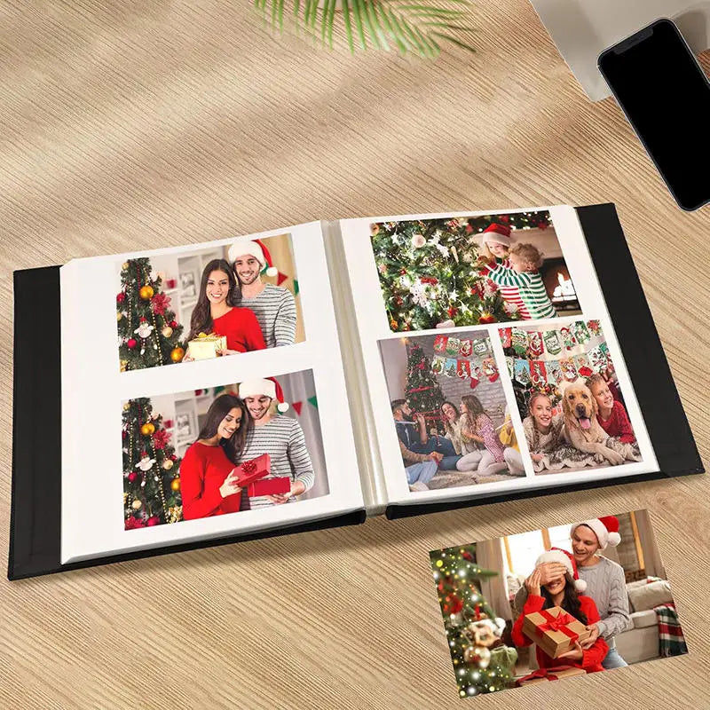Linen Self-adhesive Film DIY Photo Album 16 Inch Solid Color 20 Page Family Wedding Anniversary Photo Collection Sticky Albums