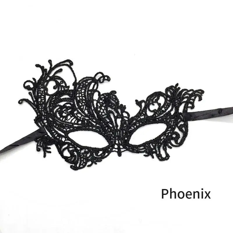 Women Carnival Mask Hollow Lace Masquerade Face Mask Princess Prom Party Props Black Eye Mask Halloween Costume for Women