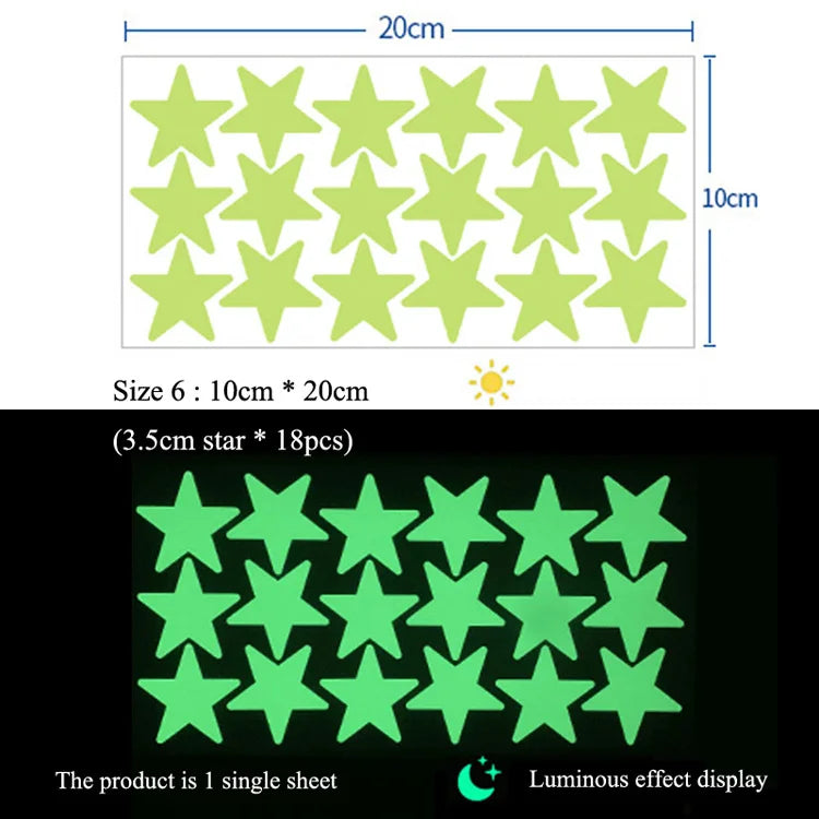 Luminous Stars Wall Stickers Kids Room Decoration Self-adhesive Decals Bedroom Background Home Decor Glow In The Dark Wallpaper