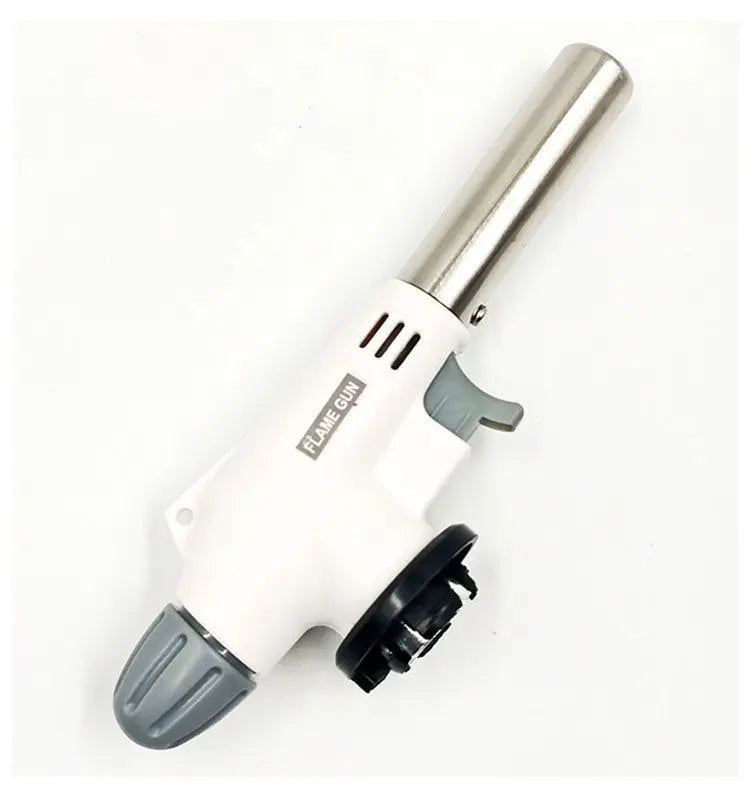 Portable Butane Flame Gun - 3-in-1 Camping BBQ Torch for Outdoor Cooking, Welding & Gas Burner with Windproof Design