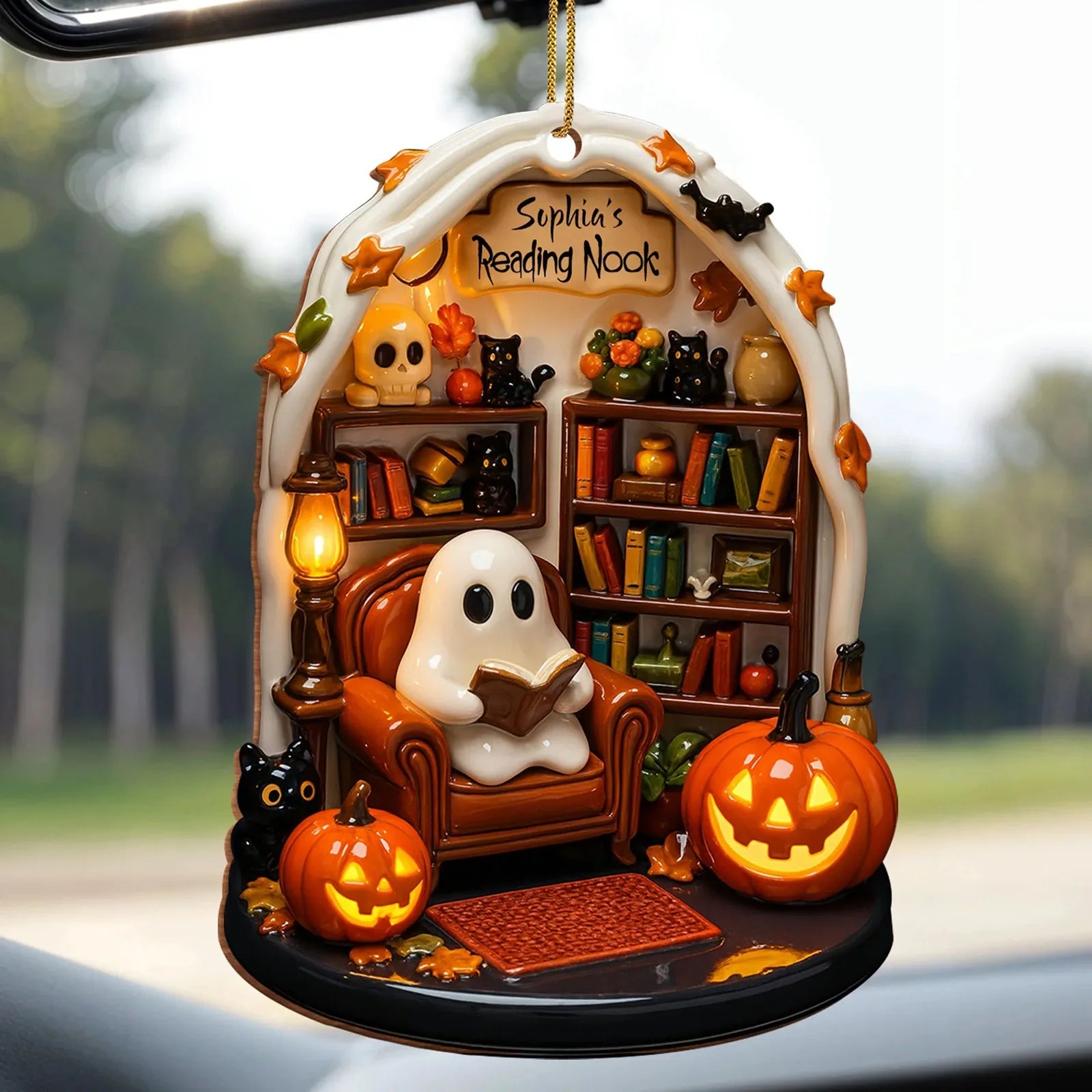 Halloween Read Ghost Ornaments 2d Flat Acrylic Hanging Decoration Halloween Night Decoration Indoor Home Festival Decor