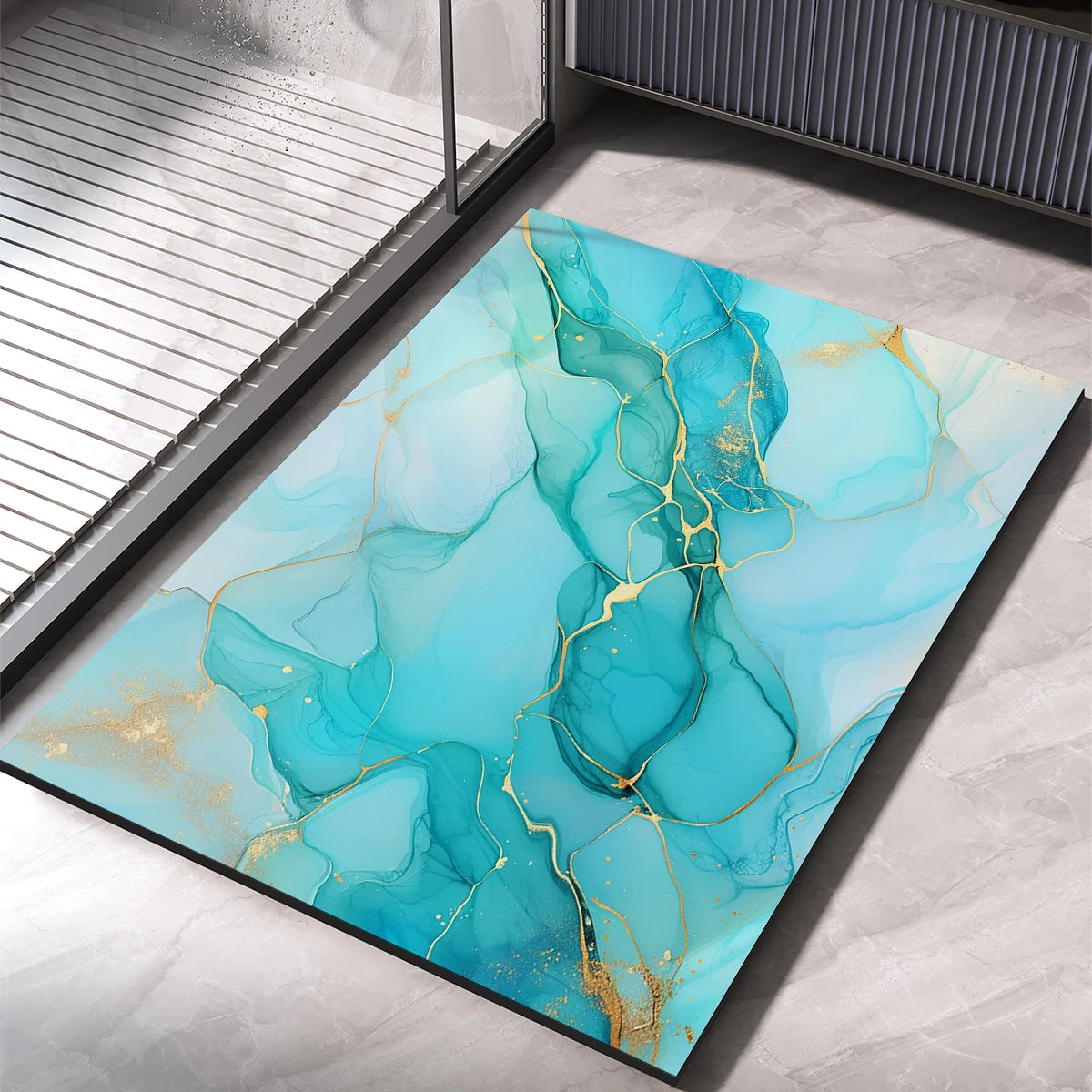 Luxury Bath Mat Bathroom Rug Super Absorbent Foot Floor Mats Quick Dry Non-Slip Shower Pad Toilet Carpet Entrance Doormat