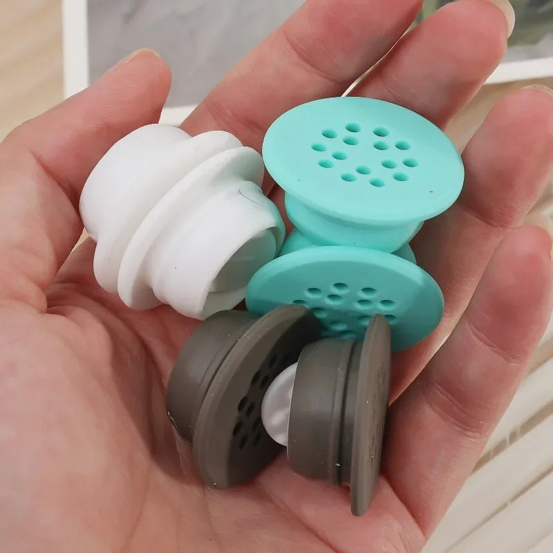 Silicone Sink Hole Overflow Cover Odor-proof Bathroom Wash Basin Seal Stopper Replacement Bathtub Drain Cap Plug Hair Filter