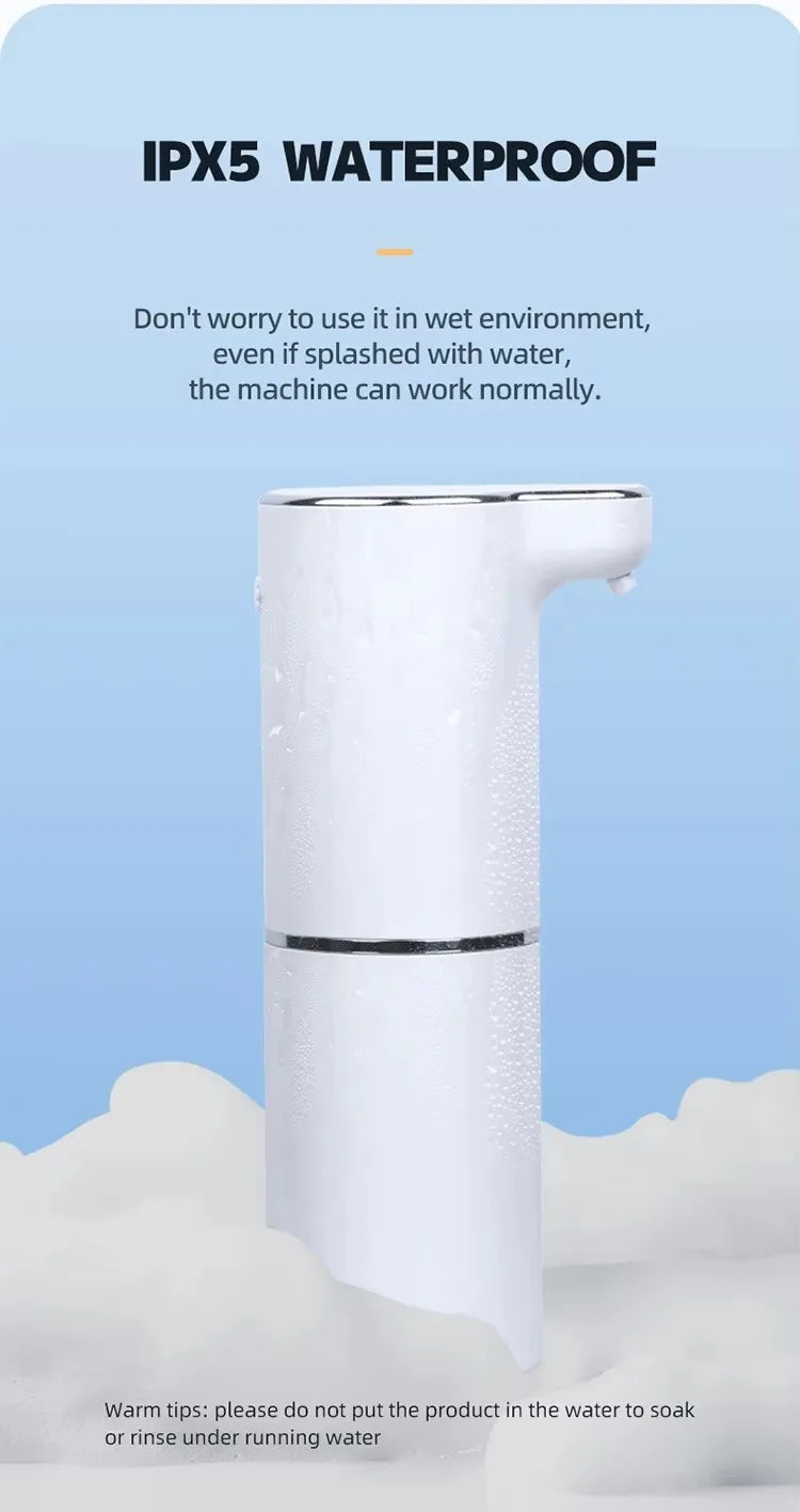 300ML Upgrade Intelligent Induction Touchless ABS Plastic Electric Automatic Sense Foam Soap Dispenser Hand Dish Washing Machine