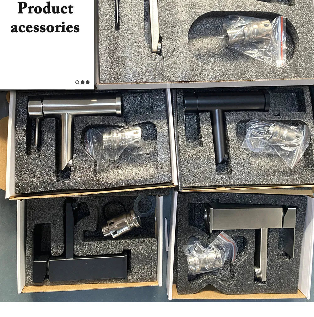 Basin Sink Bathroom Faucet Deck Mounted Hot Cold Water Basin Mixer Taps Matte Black Lavatory Sink Tap Crane(hose not include)