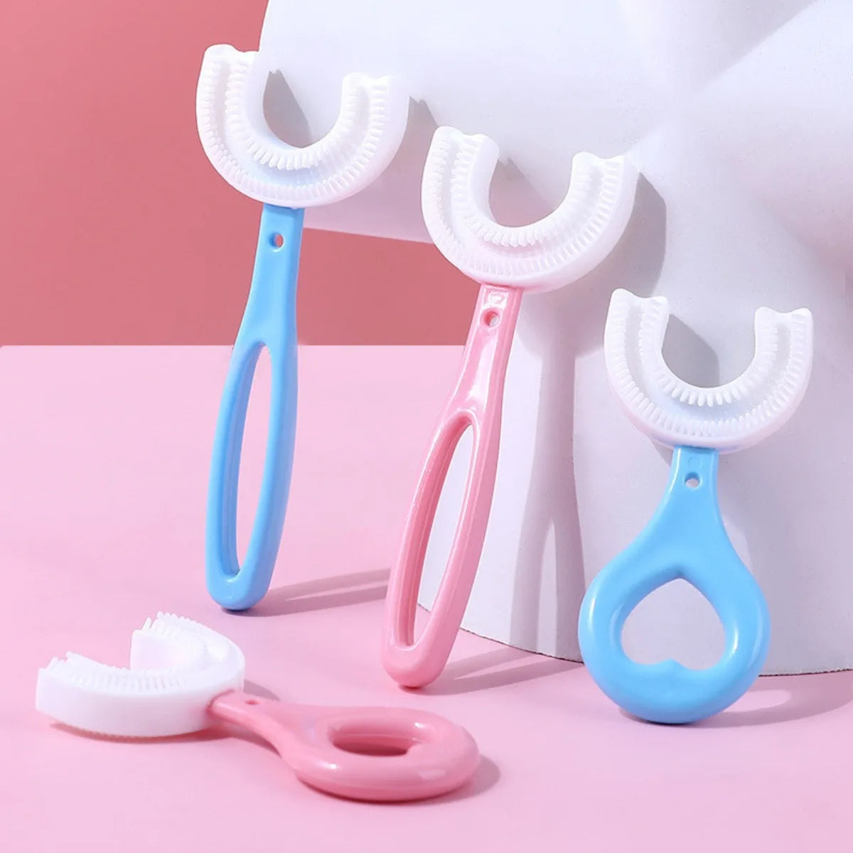 360 Degree U-Shaped Toothbrush BPA Free For Kids 2-12 Years Old Children's oral cleaning toothbrush brushing tool