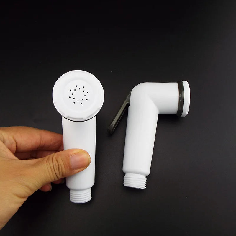White Plastic Toilet Bidet Spray Gun Two Modes Cleaners Shower Head Sprinklers Flushing Sprayer Head Toilet Bathroom Accessories