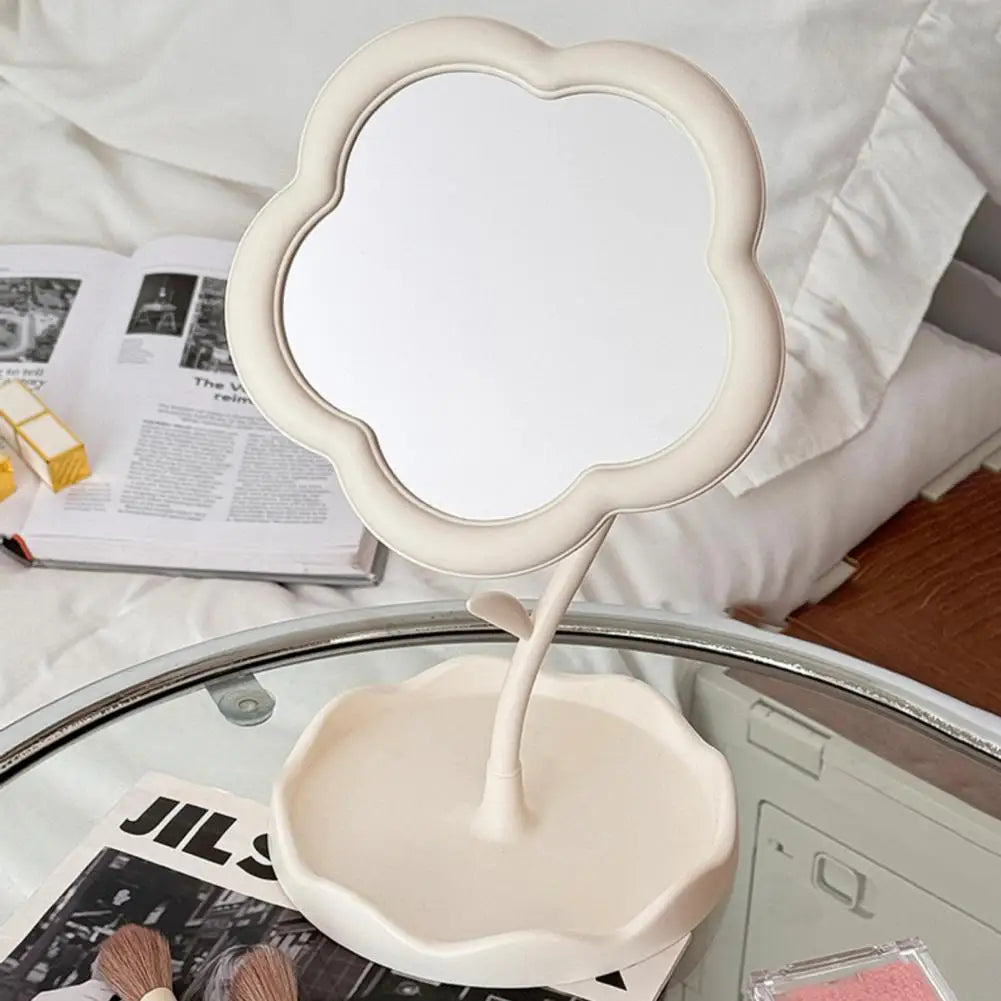 Desktop Makeup Mirror Dormitory Bedroom Rotating Make Up Mirror Sunflower Shaped Looking Glass Home Decoration Dressing Glass