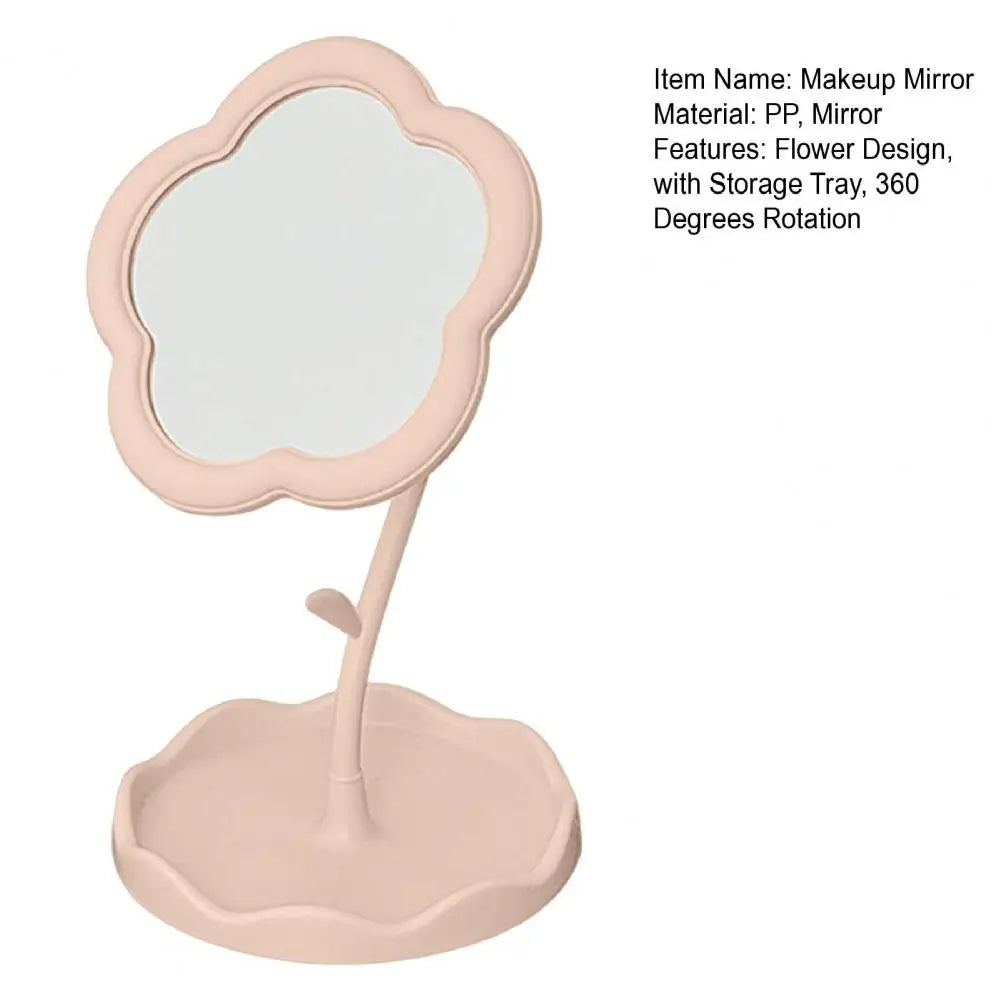 Desktop Makeup Mirror Dormitory Bedroom Rotating Make Up Mirror Sunflower Shaped Looking Glass Home Decoration Dressing Glass
