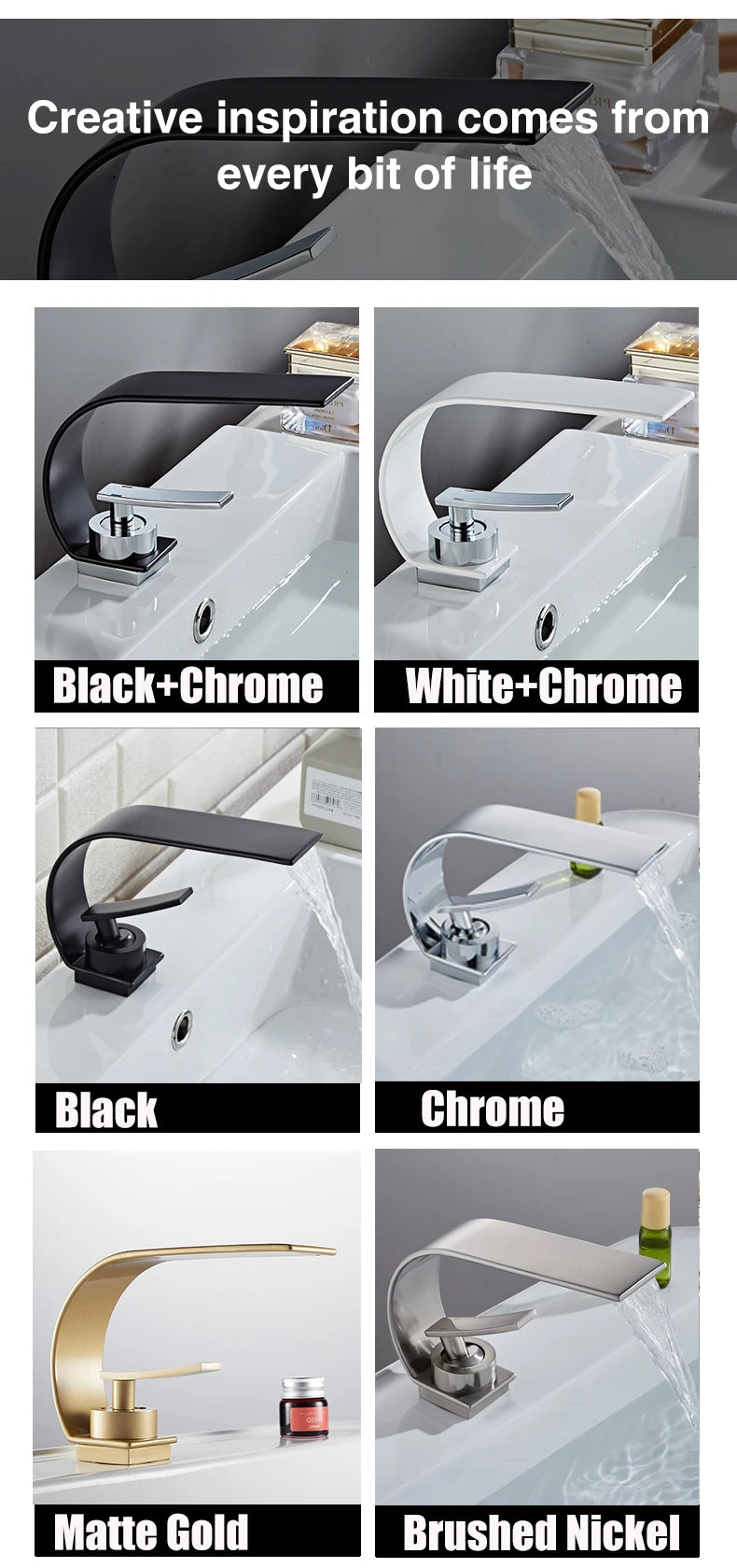 Becola Wholesale And Retail Deck Mount Waterfall Bathroom Basin Faucet Vanity Vessel Sinks Mixer Tap Cold And Hot Water Tap