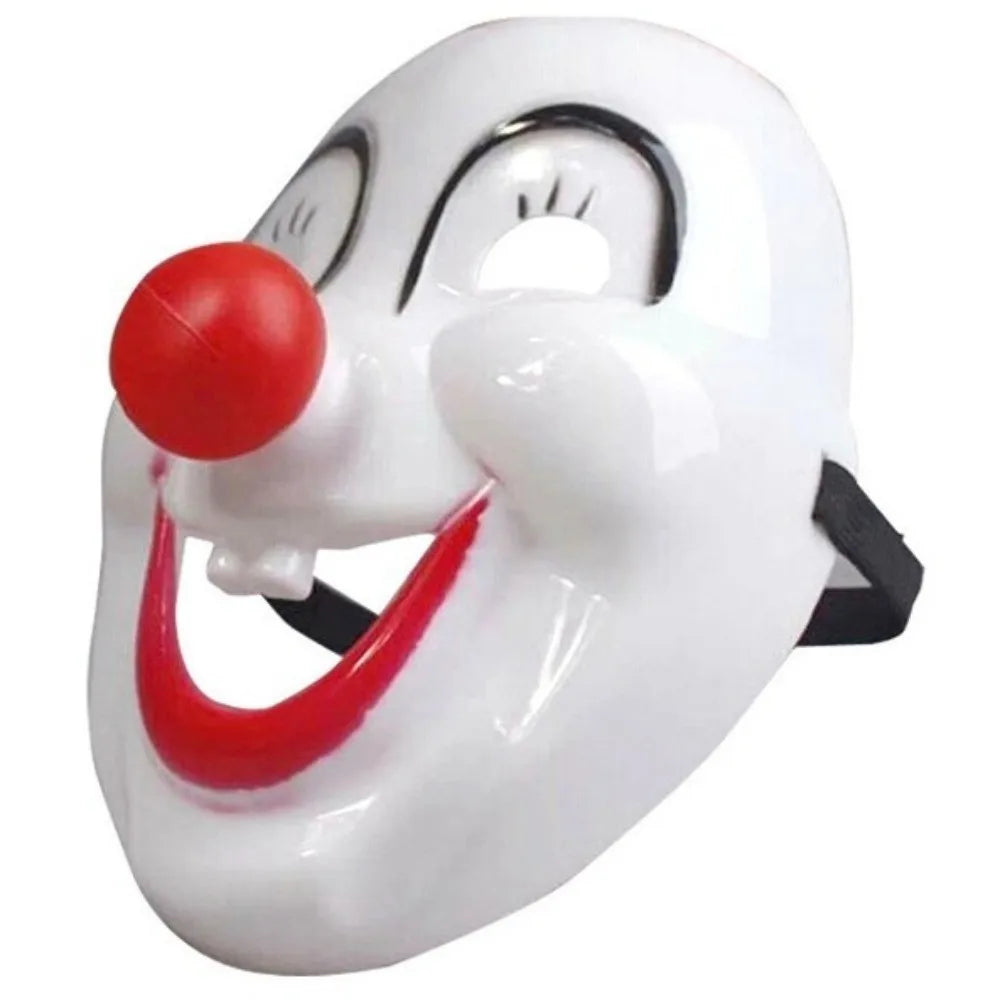 Ghost Dress Up Red Nose Halloween Clown Mask Funny Scary Clown Makeup Mask PVC Happy Clown Costume Cosplay Event