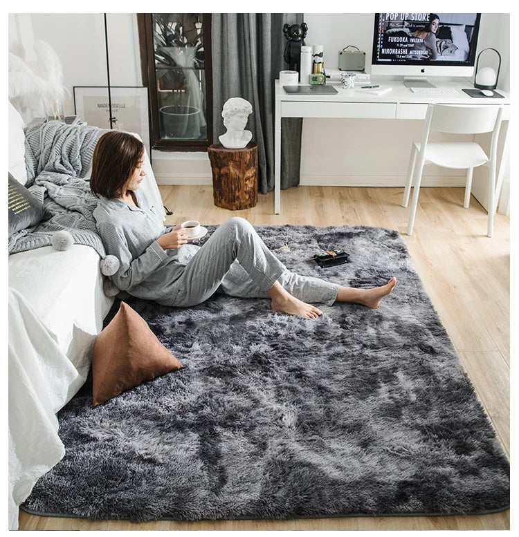 Kids Carpet Girl Rainbow Colors Carpets For Living Room Large Push Soft Bedroom Rugs Bedside Children's Room Floor Cute Mats