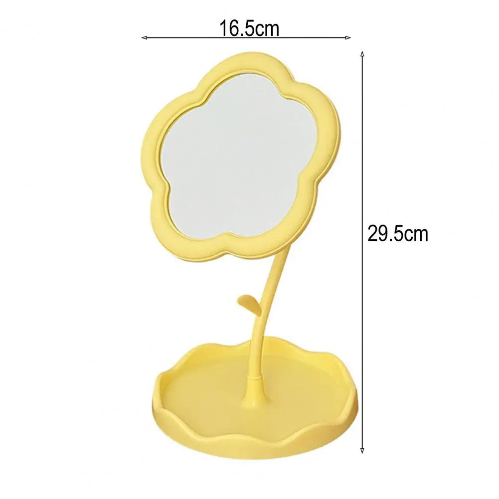 Desktop Makeup Mirror Dormitory Bedroom Rotating Make Up Mirror Sunflower Shaped Looking Glass Home Decoration Dressing Glass