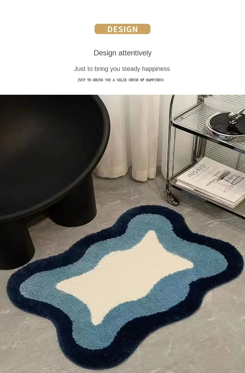 Ins Style Bath Floor Mats Non Slip Stain-resistant Carpets Living Room Bedroom Rugs Absorbent Cashmere Mats
